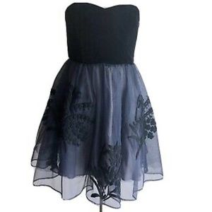 Floreat Velvet Embroidery Tulle Dress 8